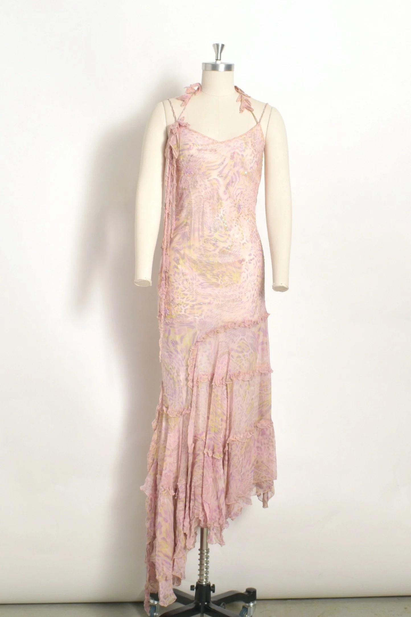 diane freis 蝶々 ワンピース ヴィンテージ 80s ピンク diane freis